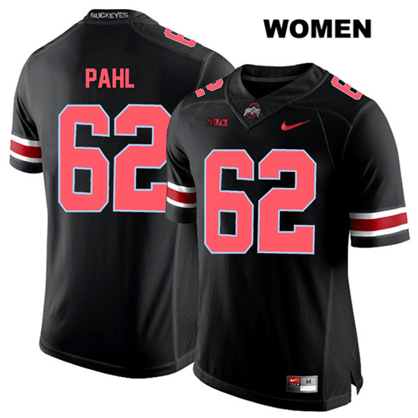 Ohio State Buckeyes Women's Brandon Pahl #62 Red Number Black Authentic Nike College NCAA Stitched Football Jersey HR19H86WC
